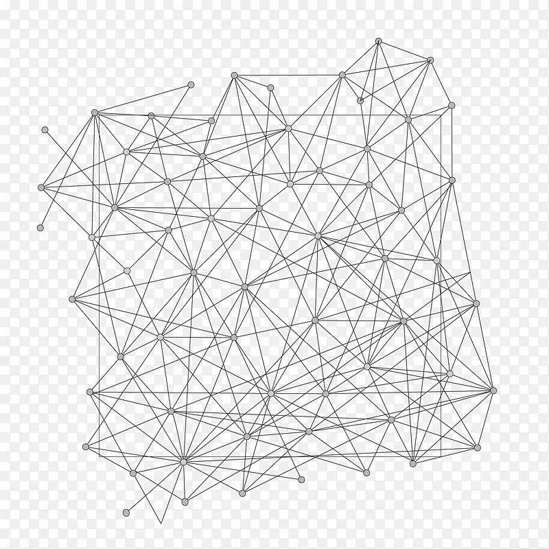 矢量三角不规则紧密空间透视网格