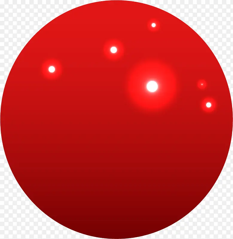红色圆形光环