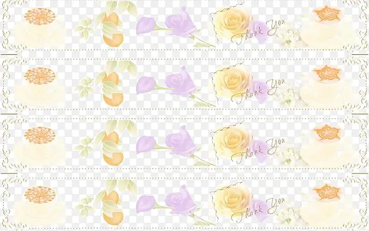 黄花和紫花几何条纹