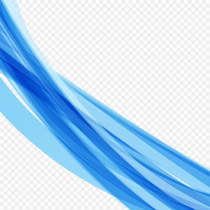 蓝色曲线波浪