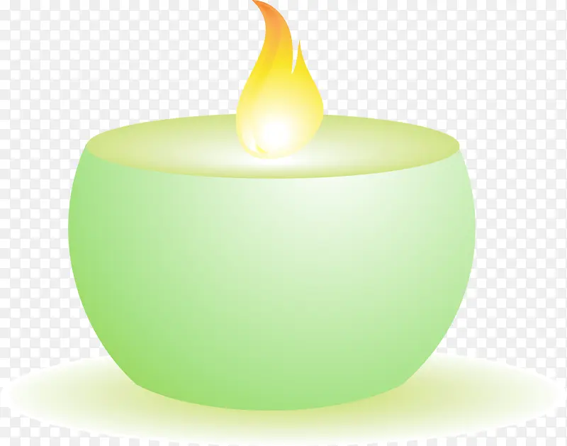 绿色养生蜡烛