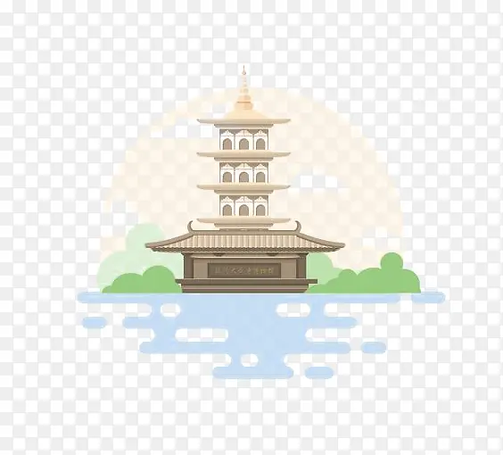 卡通亭子