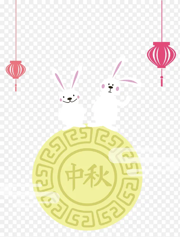 中秋节月饼玉兔灯笼