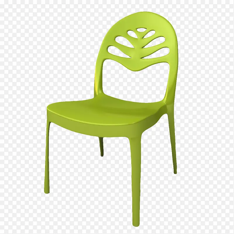 绿色花纹背靠塑料凳子