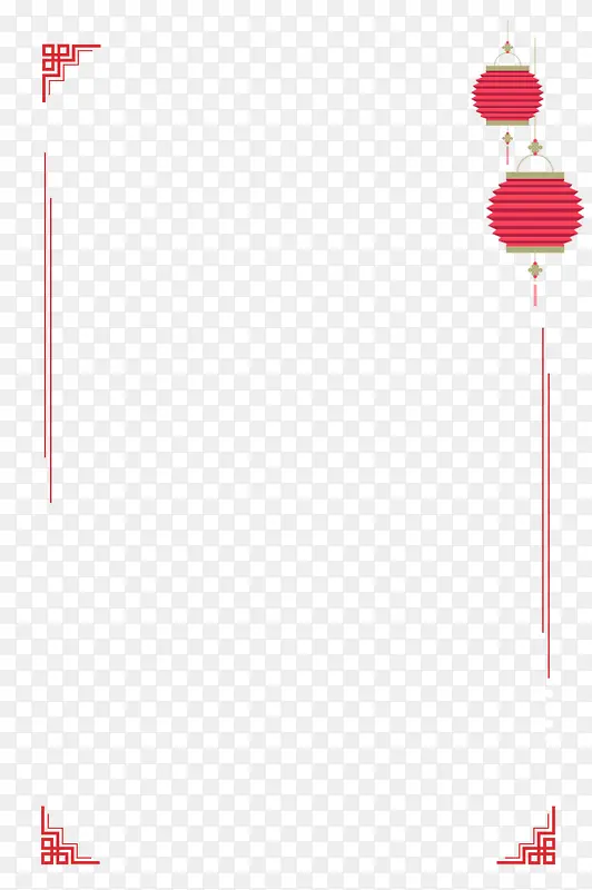 红色中国风灯笼挂饰