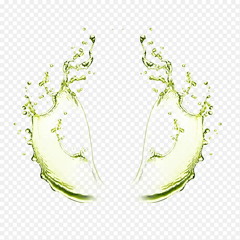 黄绿色水花