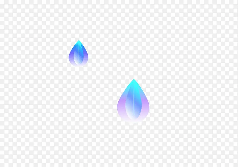 蓝色创意水滴造型