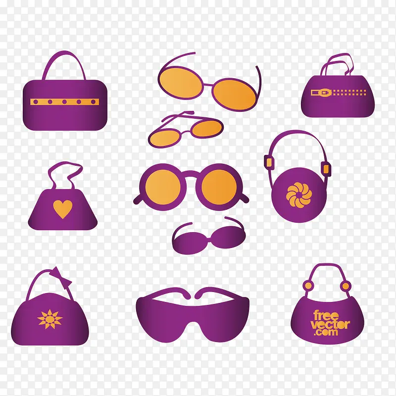 矢量紫色包包