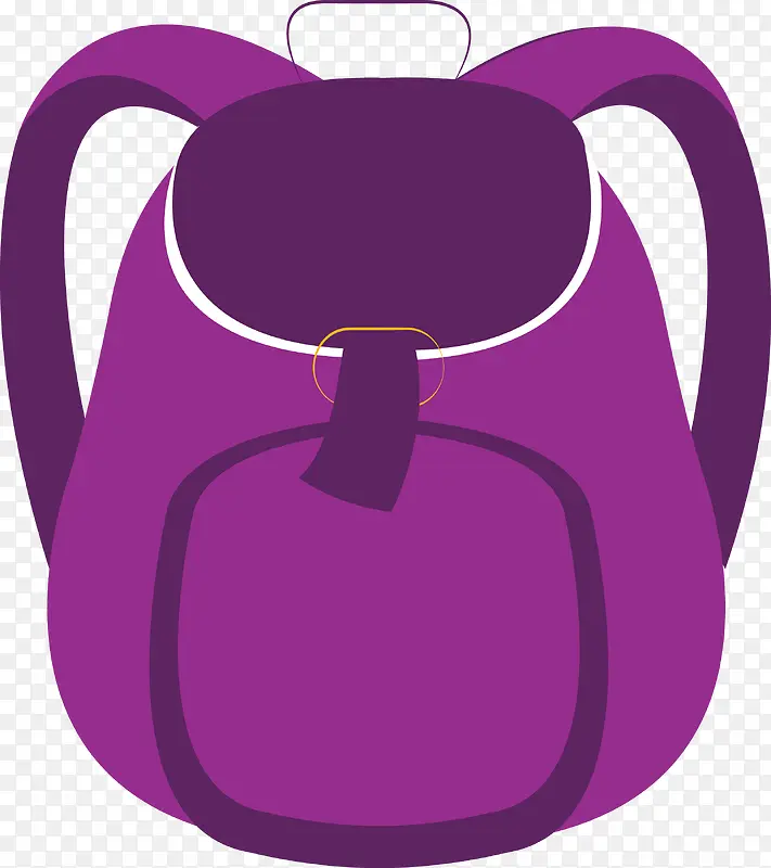 紫色背包矢量图