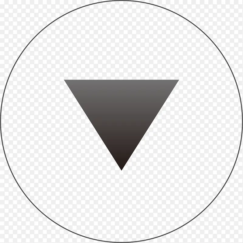 三角形圆圈向下箭头图标矢量素材