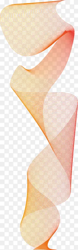 橘色四维科技线条