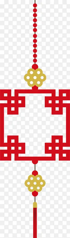 新年红色中国结挂饰