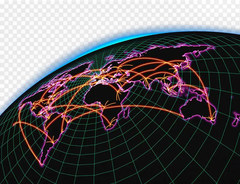 地球表面信息线路图