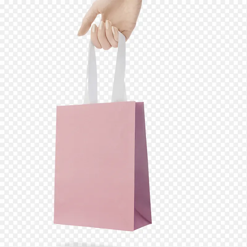 粉色竖版少女心可爱购物袋