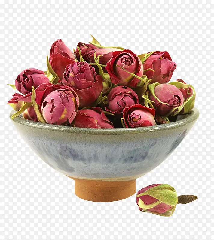 红色法兰西玫瑰花茶图片素材