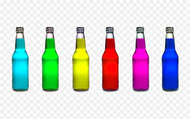 各种颜色的瓶子