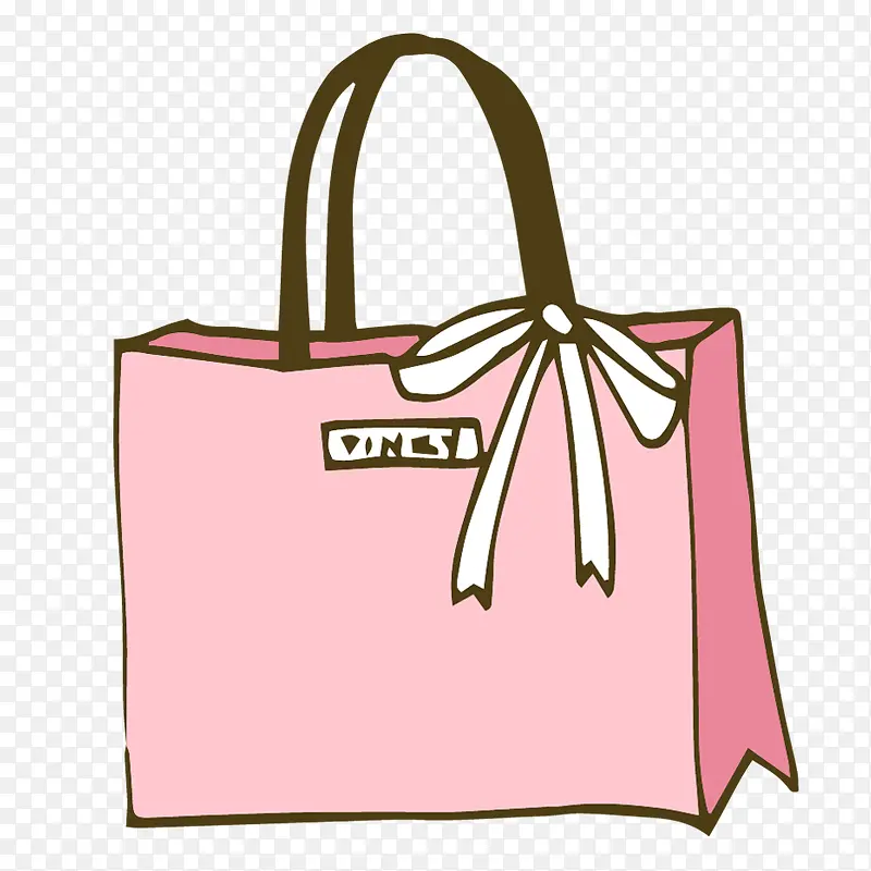 粉色购物袋