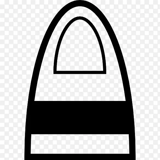 购物袋一条和女性的外形设计图标