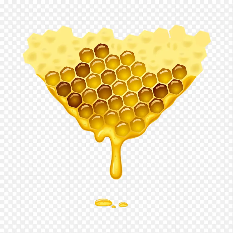 装饰图案 蜜蜂  金黄色 滴