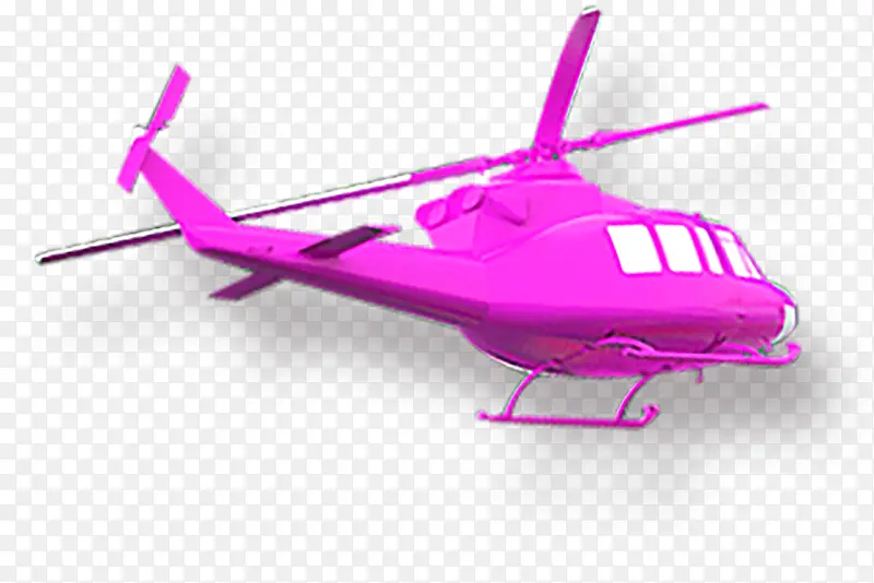 紫色的直升飞机