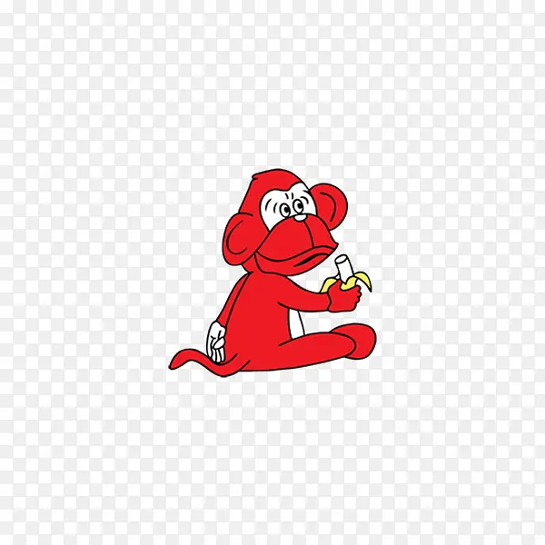 红色卡通猴