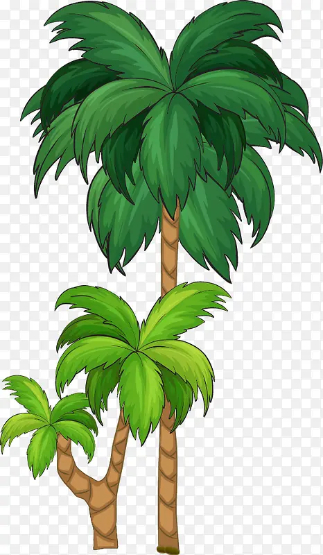 卡通夏日清新椰树