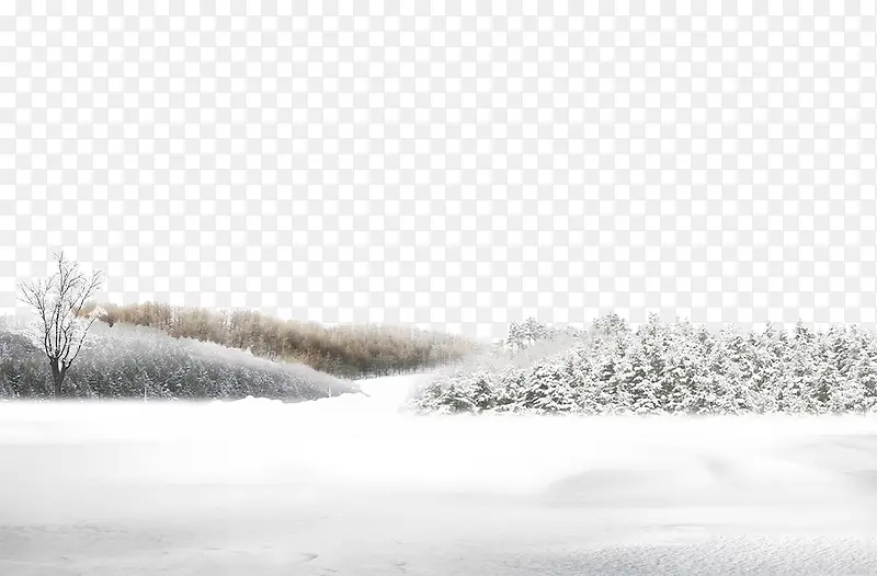 雪景背景免抠素材