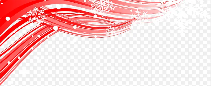 红色卡通手绘雪花线条星光
