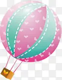 粉红热气球飞翔漂浮