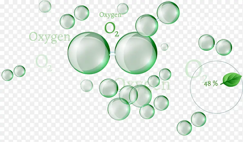 绿色清新泡泡