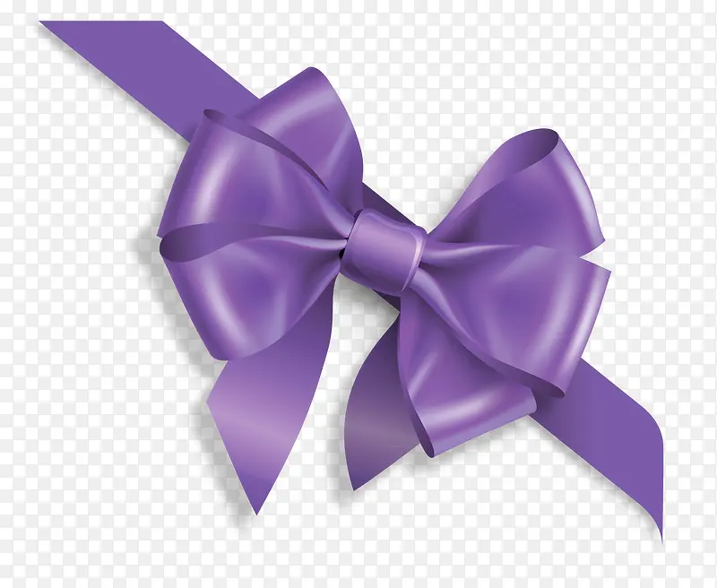 紫色简约蝴蝶结装饰图案