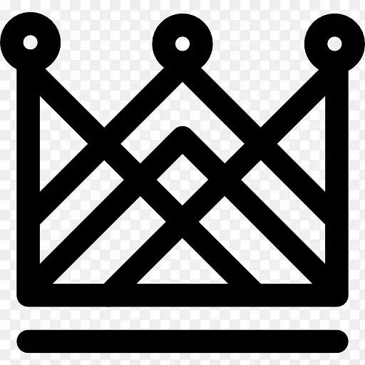 王冠的交叉线图标