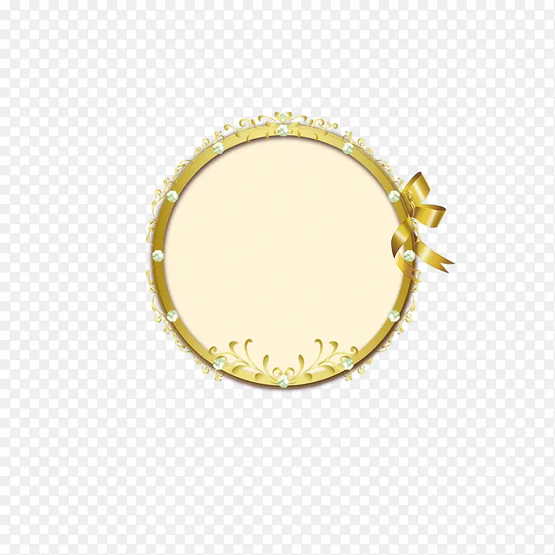 金色花纹圆环