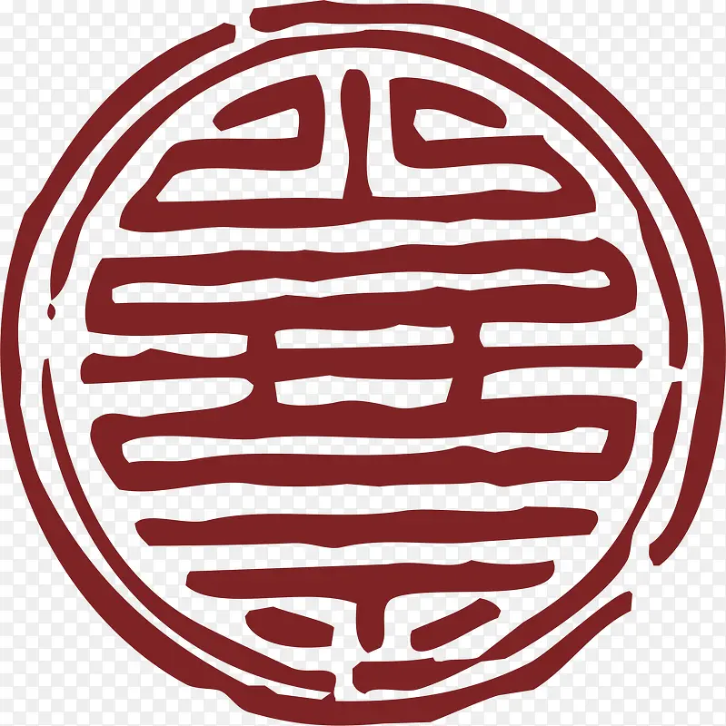 纹理中国风式红章