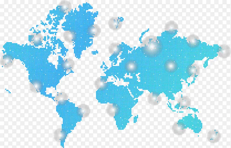 蓝色圆点科技世界地图