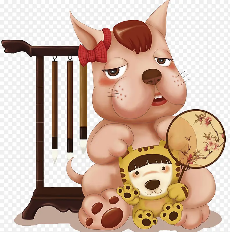 2018狗年吉祥物商业插画设计