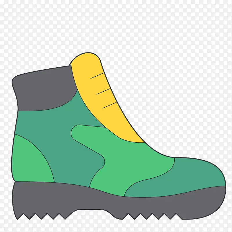 绿色手绘的云朵鞋子