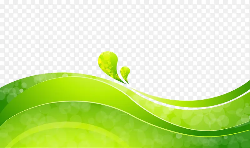 绿色创意清新水滴海报边框