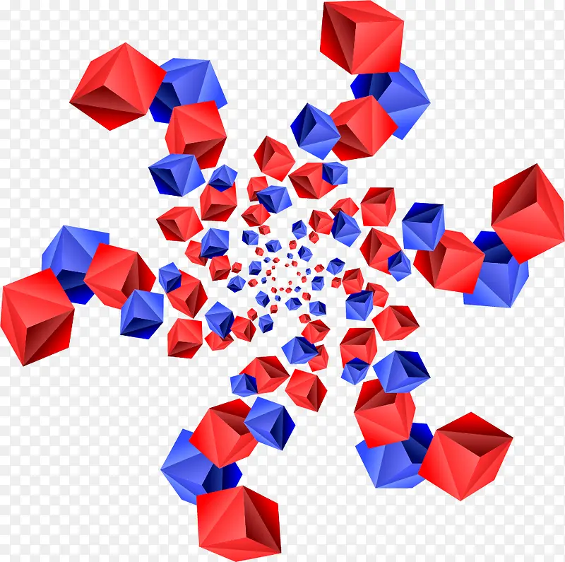缤纷立体图形元素