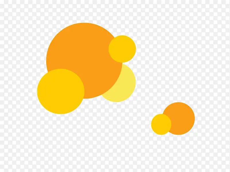 橙黄色气泡PPT模板