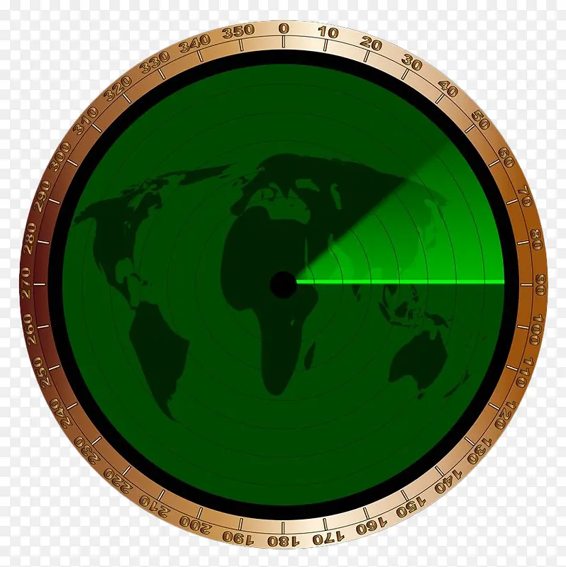 绿色雷达信号表盘