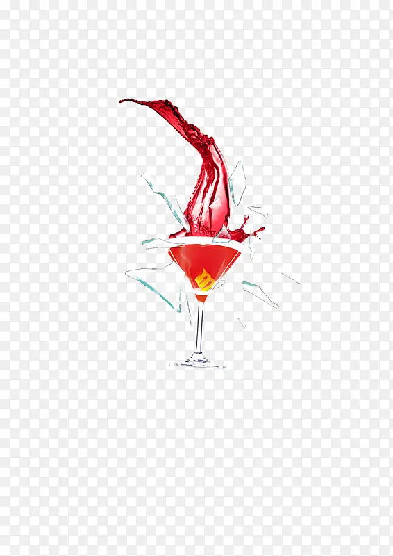 破碎的玻璃杯