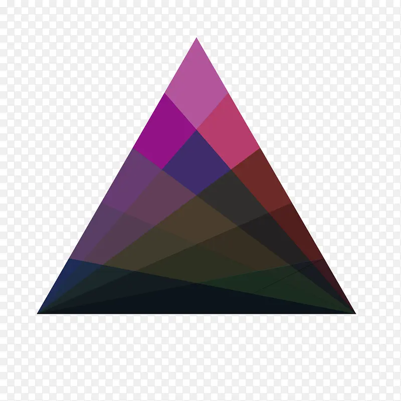矢量紫色渐变色块三角形