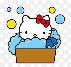 泡澡小象浴盆猫咪气泡