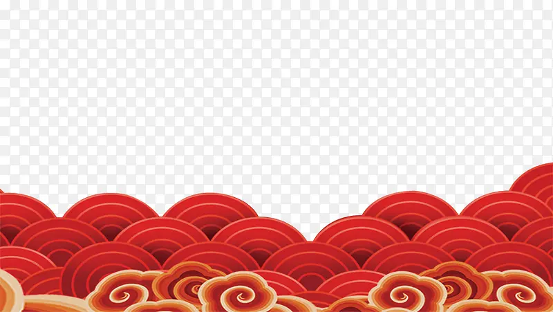 祥云底栏花边设计纹理