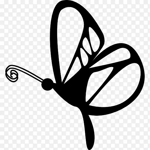 蝴蝶的设计从侧面图标