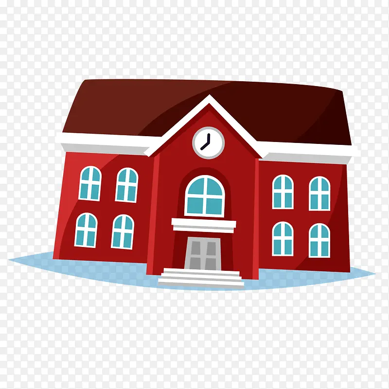 卡通学校建筑物设计
