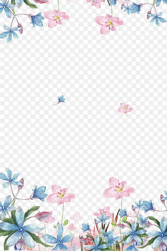 免抠春季花朵花瓣装饰背景