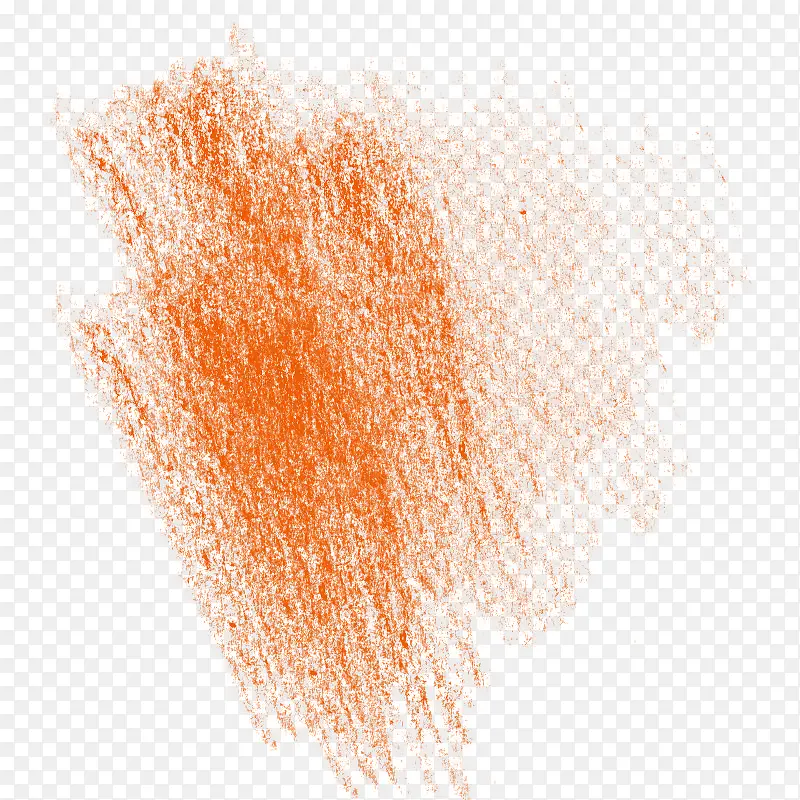 涂鸦蜡画橙色元素