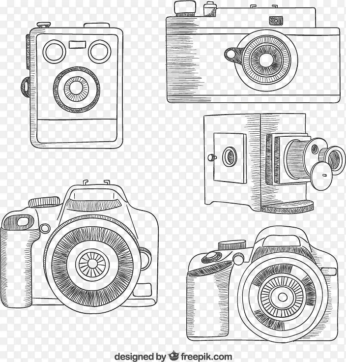 复古 画 绘画 老式相机 摄像机